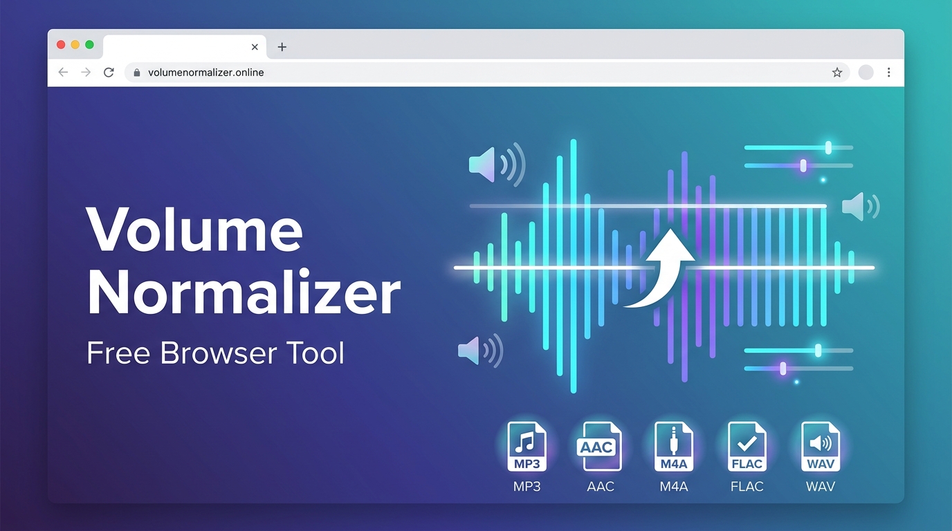 音量正規化ツール｜ブラウザでMP3、AAC、M4A、FLAC、WAV対応音量調整｜無料ブラウザツール
